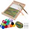 Weaving Loom for Kids, Wooden Weaving Kit, Loom Kit for Kids Ages 8-12, Great Knitting Looms for Beginners and Girls Over 6 Years Old, Contains Enough Weaving Yarn